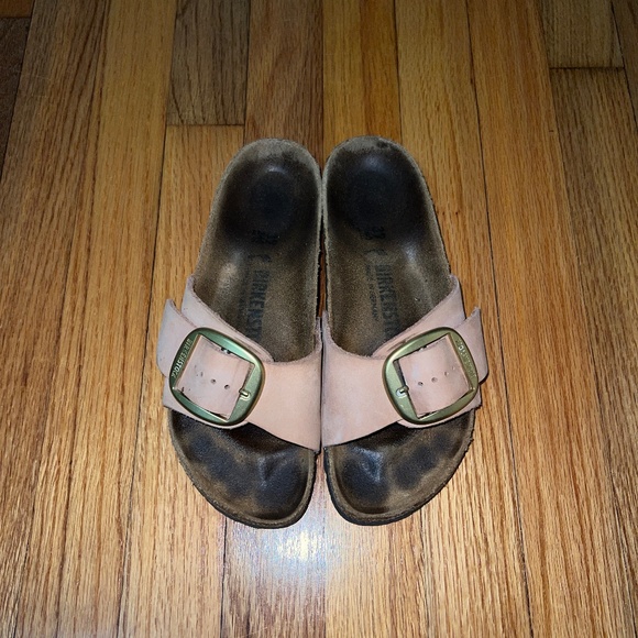Birkenstock Madrid Big Buckle Sandal in Faded Purple and Gold Hardware Size 37 - Picture 1 of 6